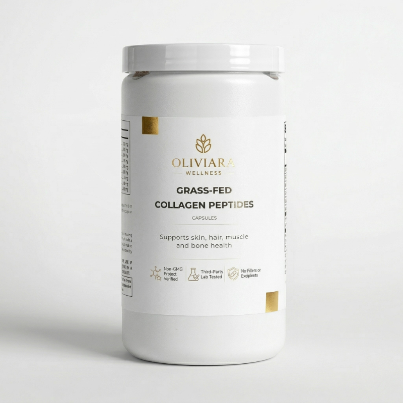 Oliviara Wellness™ Grass-Fed Collagen Peptide Powder (Chocolate) – Strength, Glow & Vitality