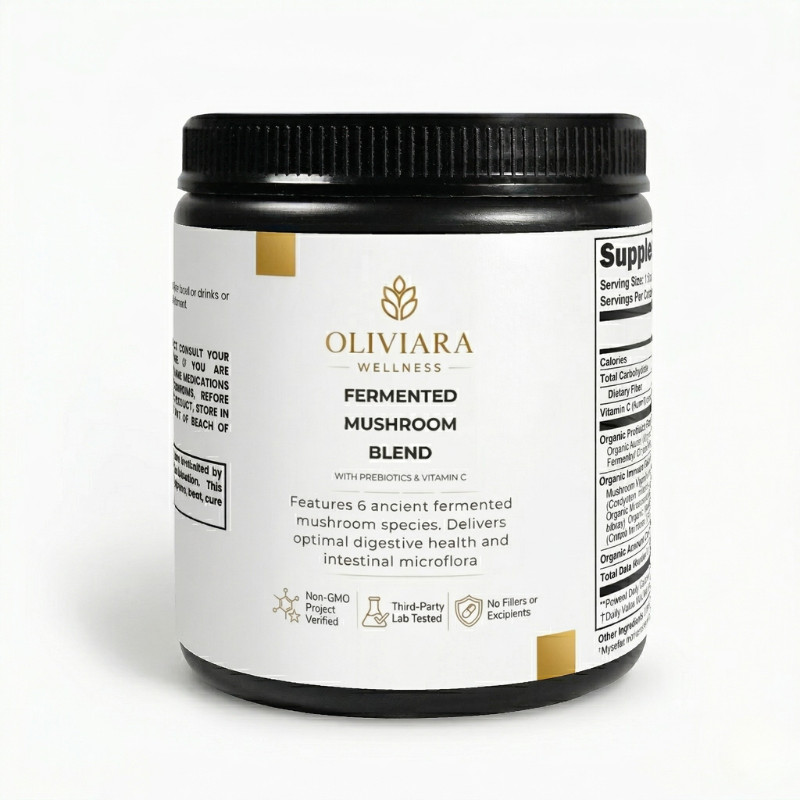 Oliviara Wellness™ Fermented Mushroom Blend – Immune Support & Vitality