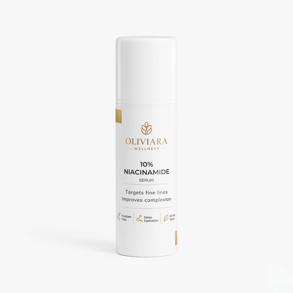 Oliviara Wellness™ 10% Niacinamide Serum – Pore Refinement, Hydration & Radiance