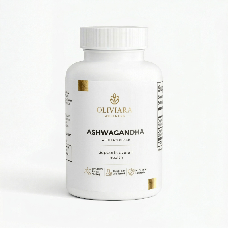 Oliviara Wellness™ Ashwagandha Capsules – Stress Support, Balance & Vitality