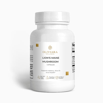 Oliviara Wellness™ Lion’s Mane Mushroom Capsules – Focus, Cognitive Health & Energy
