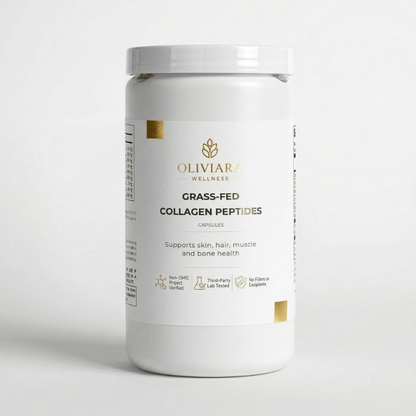 Oliviara Wellness™ Grass-Fed Collagen Peptide Powder (Chocolate) – Strength, Glow & Vitality