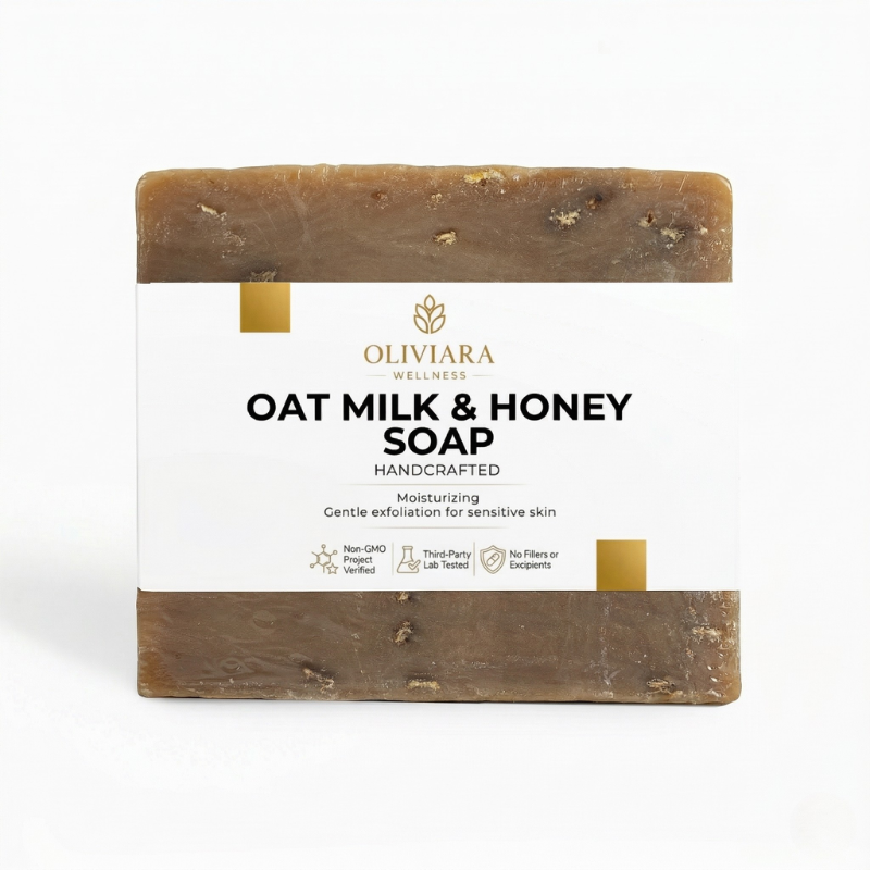 Oliviara Wellness™ Oat Milk Honey Soap – Nourish, Hydrate & Soothe