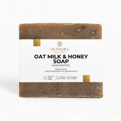 Oliviara Wellness™ Oat Milk Honey Soap – Nourish, Hydrate & Soothe