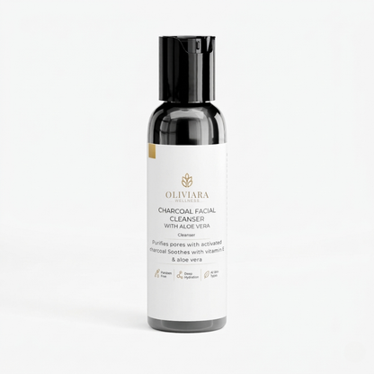 Oliviara Wellness™ Charcoal Facial Cleanser – Purify, Refresh & Hydrate