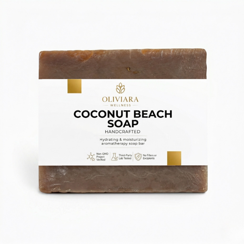 Oliviara Wellness™ Coconut Beach Soap – Hydration, Nourishment & Tropical Glow