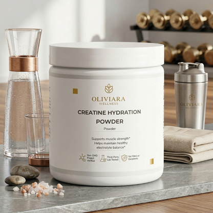 Oliviara Wellness™ Creatine Hydration Powder – Strength, Endurance & Hydration