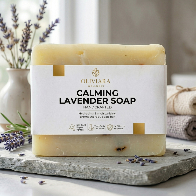 Oliviara Wellness™ Calming Lavender Soap – Relax, Nourish & Soothe