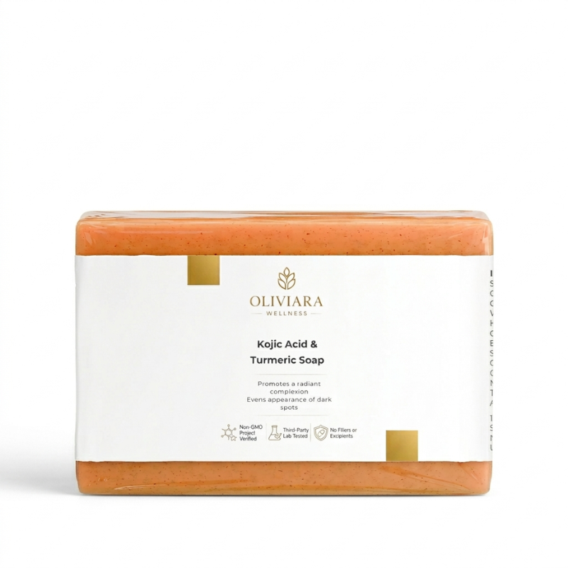 Oliviara Wellness™ Kojic Acid & Turmeric Soap – Brighten, Nourish & Glow
