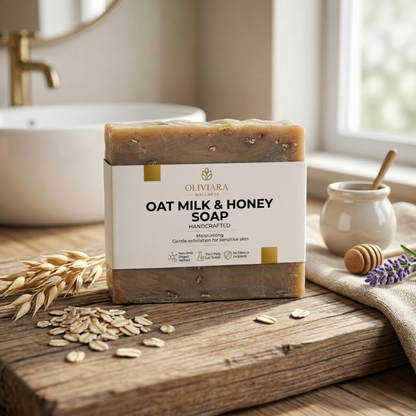 Oliviara Wellness™ Oat Milk Honey Soap – Nourish, Hydrate & Soothe