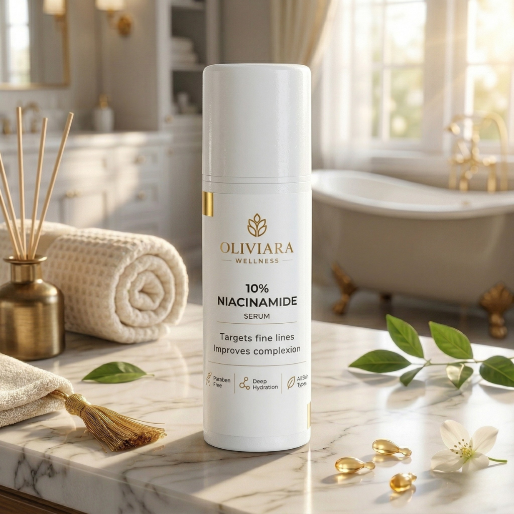 Oliviara Wellness™ 10% Niacinamide Serum – Pore Refinement, Hydration & Radiance
