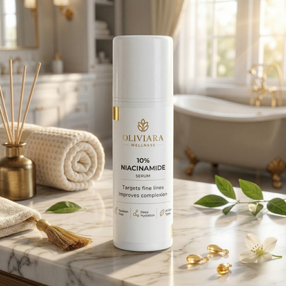 Oliviara Wellness™ 10% Niacinamide Serum – Pore Refinement, Hydration & Radiance