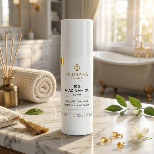 Oliviara Wellness™ 10% Niacinamide Serum – Pore Refinement, Hydration & Radiance