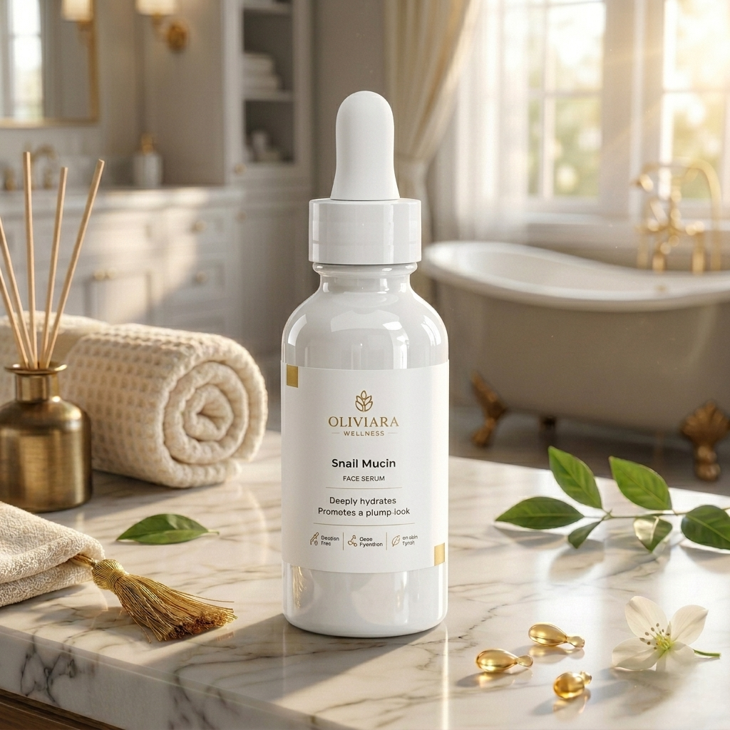 Oliviara Wellness™ Snail Mucin Face Serum – Hydration, Rejuvenation & Smoothness
