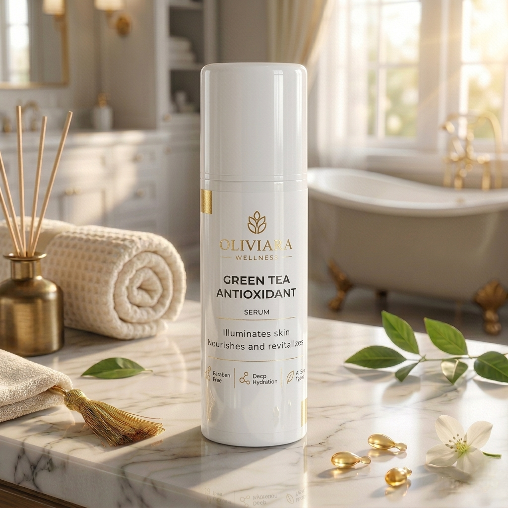 Oliviara Wellness™ Green Tea Antioxidant Serum – Hydration, Protection & Radiance
