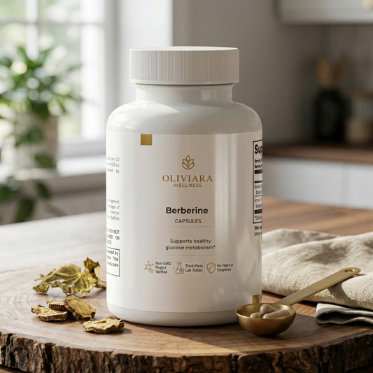 Oliviara Wellness™ Berberine Capsules – Metabolic Balance, Heart Health & Wellness