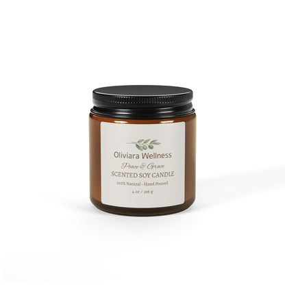 Oliviara Wellness™ Golden Amber Soy Candle