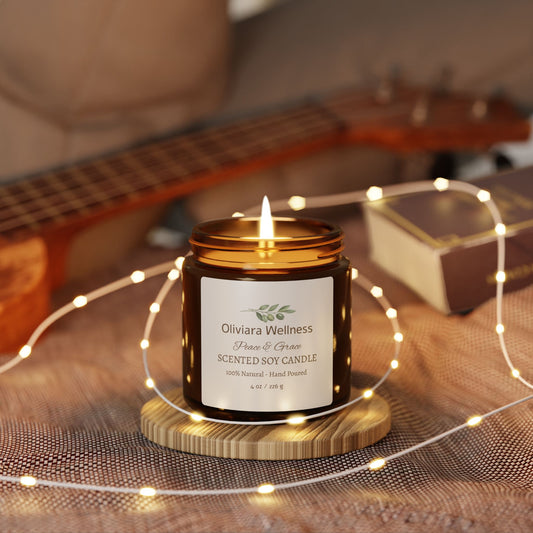 Oliviara Wellness™ Golden Amber Soy Candle