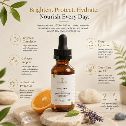 Oliviara Wellness™ Vitamin C Serum – Brightening, Hydration & Radiance