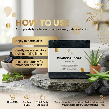 Oliviara Wellness™ Charcoal Purify Soap