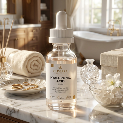 Oliviara Wellness™ Hydrating Hyaluronic Serum – Deep Moisture, Smoothness & Radiance